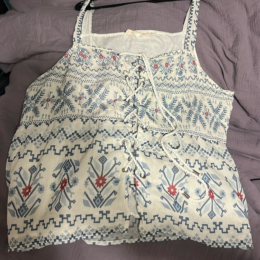 Patterned tank top from anthropology
